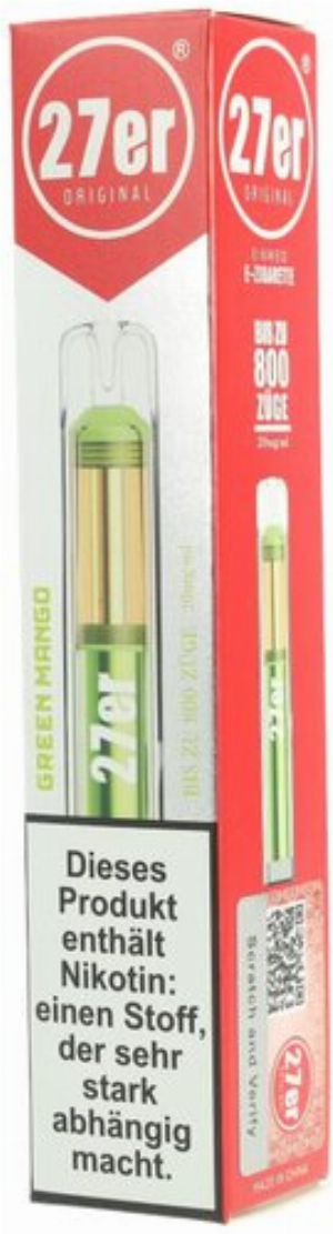 27er Einweg E-Zigarette Green Mango 20mg