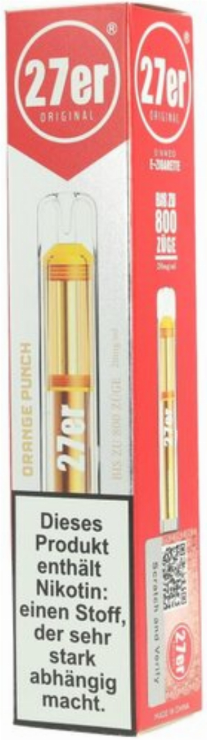 27er Einweg E-Zigarette Orange Punch 20mg