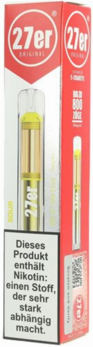 27er Einweg E-Zigarette Sour 20mg