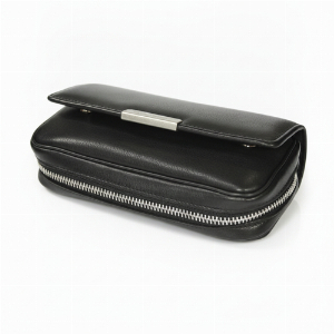2er Pfeifentasche Martin Wess Onyx P 110-2  Lammleder