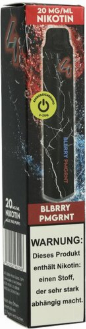 4 Vape Einweg E-Zigarette Blueberry Pomegranate 20mg