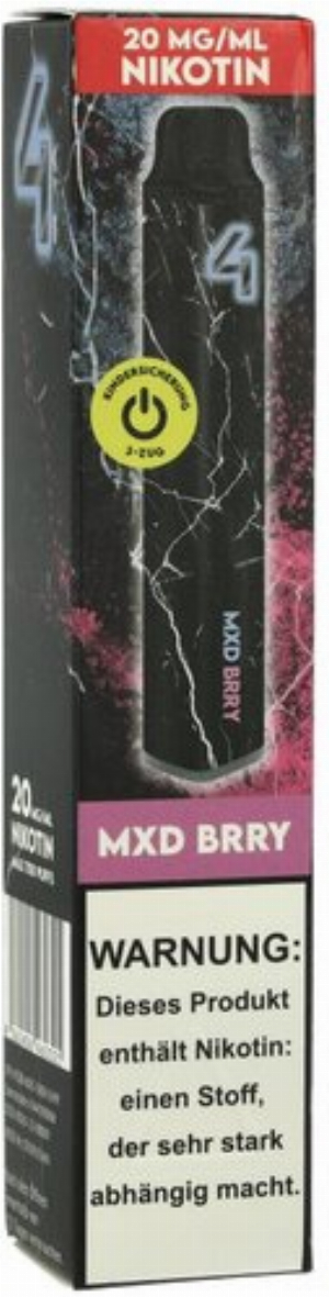4 Vape Einweg E-Zigarette Mixed Berry 20mg