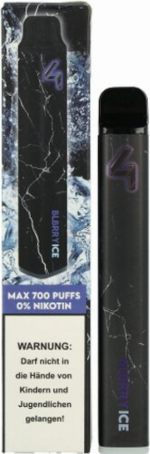 4 Vape Flave Blueberry Ice Einweg E-Shisha 0 mg
