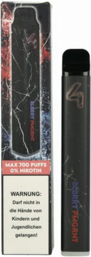 4 Vape Flave Blueberry Pomegranate Einweg E-Shisha 0 mg