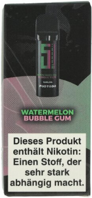 5EL Pod 2 Go Watermelon Bubble Gum Nachfüll Pod 16mg