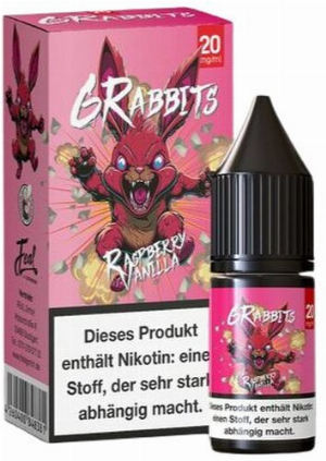 6Rabbits Raspberry Vanilla 10ml Hybridliquid 20mg
