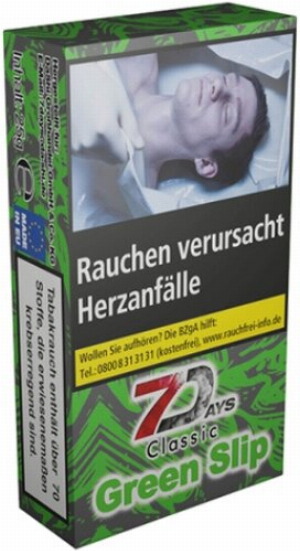 7Days Classic Green Slip 25g Shisha Tabak