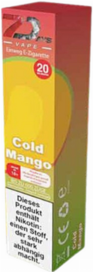 7Days Vape Cold Mango Einweg E-Zigarette 20mg
