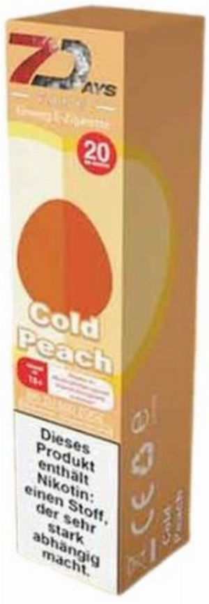 7Days Vape Cold Peach Einweg E-Zigarette 20mg