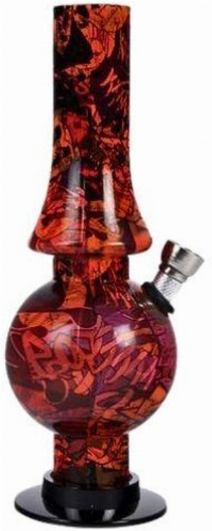 Acrylic Bong Grafitti Rot