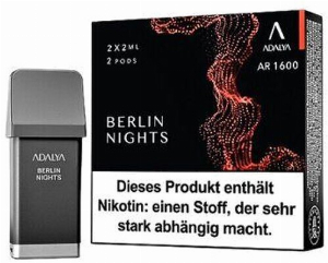 Adalya AR 1600 Prefilled Pod Berlin Nights 2x2ml 12mg