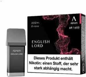 Adalya AR 1600 Prefilled Pod English Lord 2x2ml 12mg
