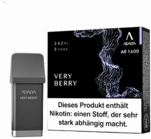 Adalya AR 1600 Prefilled Pod Very Berry 2x2ml 12mg