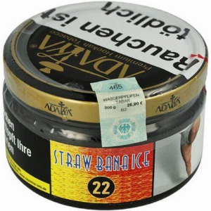 Adalya Straw Bana Ice 22 Wasserpfeifentabak 200g