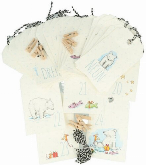 Adventskalender - Set mit Eisbär