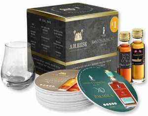 A.H. RIISE Rum Tasting Kit 1 Black 41,2% Vol. 9x20ml + Glas