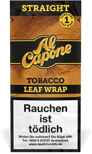 Al Capone Tobacco Leaf Wrap Straight 1 Stück