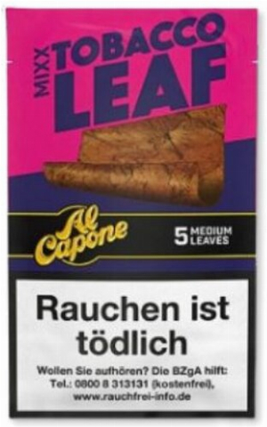 Al Capone Tobacco Leaf Mixx Zigarrenumblatt Medium  5 Stück