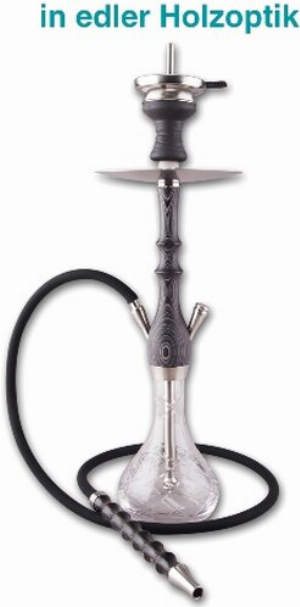 AL MANI Woody S dunkelbraun 1 Anschluss 60 cm Wasserpfeife