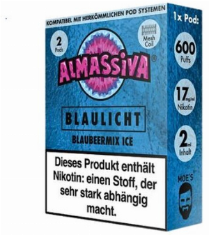 Al Massiva Blaulicht Prefilled Pod 2x2ml Blueberry Mix Ice 17mg