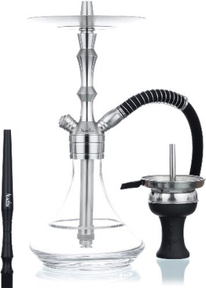Aladin MVP 360 Clear mit Silber Ring Shisha 36 cm 1 Anschluss