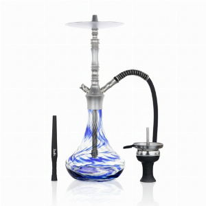 Aladin Wasserpfeife Alux blau 54 cm hoch 1 Anschluss