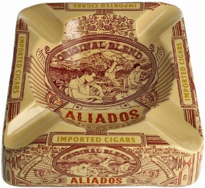 Aliados Porzellan Aschenbecher für Zigarren Braun