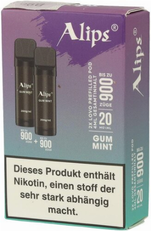 Alips Lovo Gum Mint Prefilled Pods 2x2ml 20mg/ml