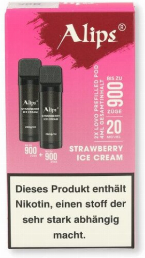 Alips Lovo Strawberry Ice Cream Prefilled Pods 2x2ml 20mg/ml