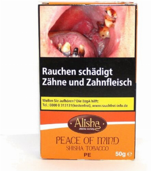 Alisha Peach (Peace of Mind) 50g Packung Shisha Tabak