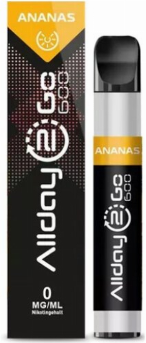 Allday 2 Go Einweg E-Zigarette Ananas Aroma 0mg
