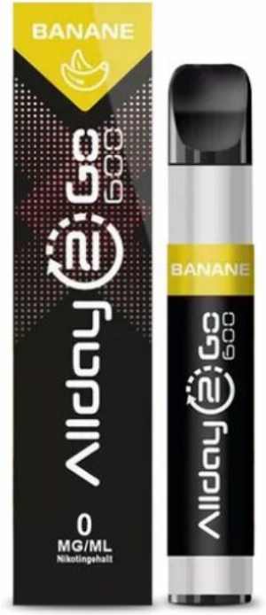 Allday 2 Go Einweg E-Zigarette Banane Aroma 0mg