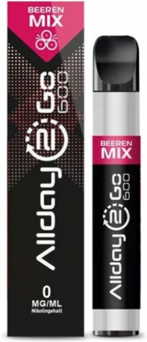 Allday 2 Go Einweg E-Zigarette Beerenmix Aroma 0mg