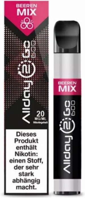 Allday 2 Go Einweg E-Zigarette Nikotinsalz Beerenmix Aroma 20mg