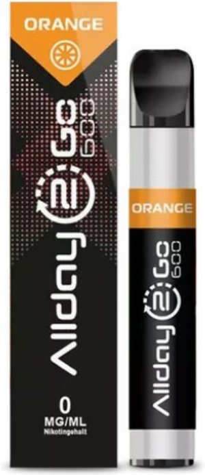 Allday 2 Go Einweg E-Zigarette Orange Aroma 0mg