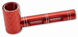 Aluminium Pfeife 11cm Rot