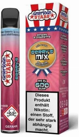 American Stars Einweg E-Zigarette Berrys Mix Aroma 20mg
