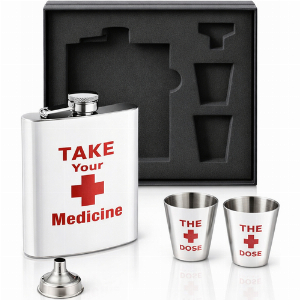 Angelo Flachmann Set Take your medicine 6oz.