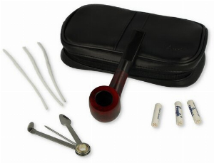 Angelo Pfeifen Einsteiger Set Tasche schwarz + Pfeife + Zubehör