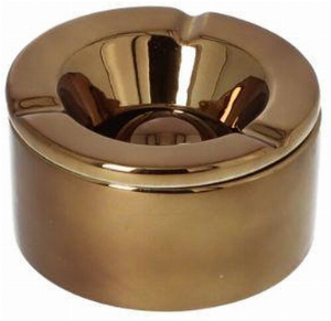 Angelo Windaschenbecher Keramik Messing glänzend