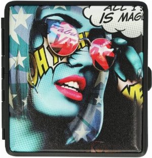 Angelo Zigaretten Etui Lederimitat Tattoo Girl Nr. 3