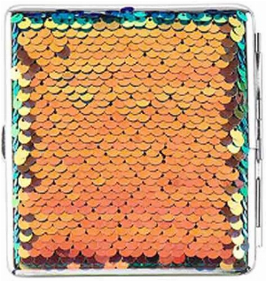 Angelo Zigaretten Etui Pailletten 20er orange