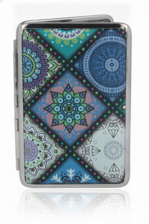 Angelo Zigarettenetui Boho Mandala 2v4 Blau-Grün