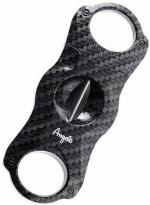Angelo Zigarrenschneider V-Cut Carbon-Optik Anthrazit Kunststoff
