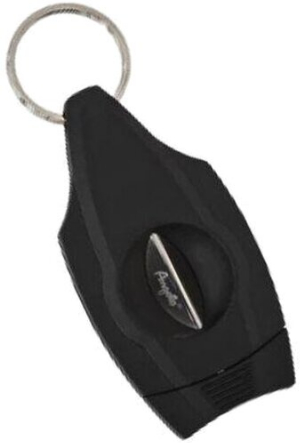 Angelo Zigarrenschneider V-Cut mit Ring Schwarz Kunststoff