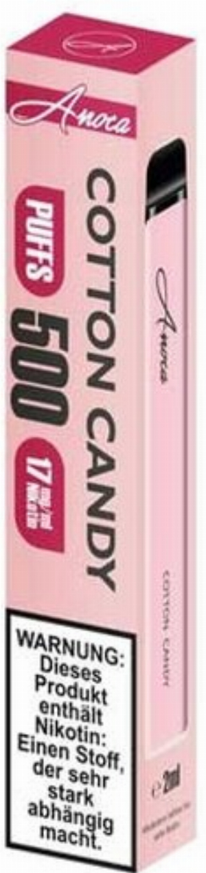 Anoca 500 Einweg E-Shisha Cotton Candy 17 mg Nikotin