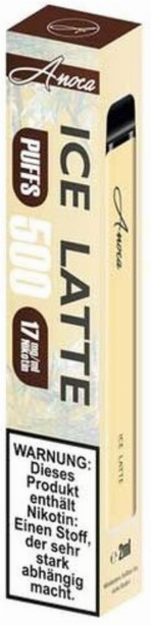 Anoca 500 Einweg E-Shisha Ice Latte 17 mg Nikotin