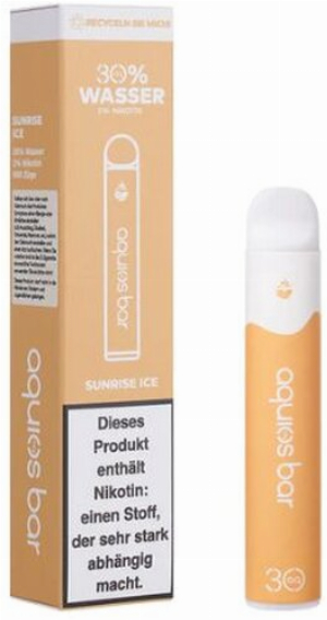 Aquios Bar Sunrice Ice Einweg E-Zigarette auf Wasser Basis 20mg