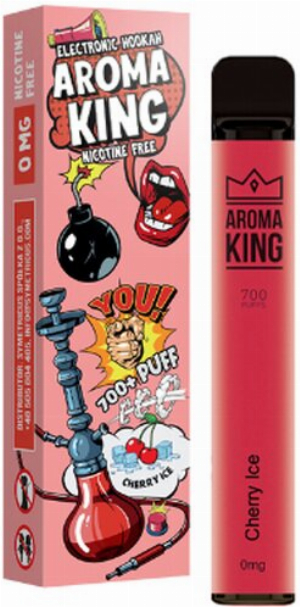Aroma King Cherry Ice Einweg e-Shisha ohne Nikotin ca. 700 Züge