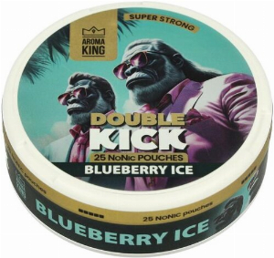 Aroma King Double Kick Pouches Blueberry Ice NoNic 10mg 25 Stk.